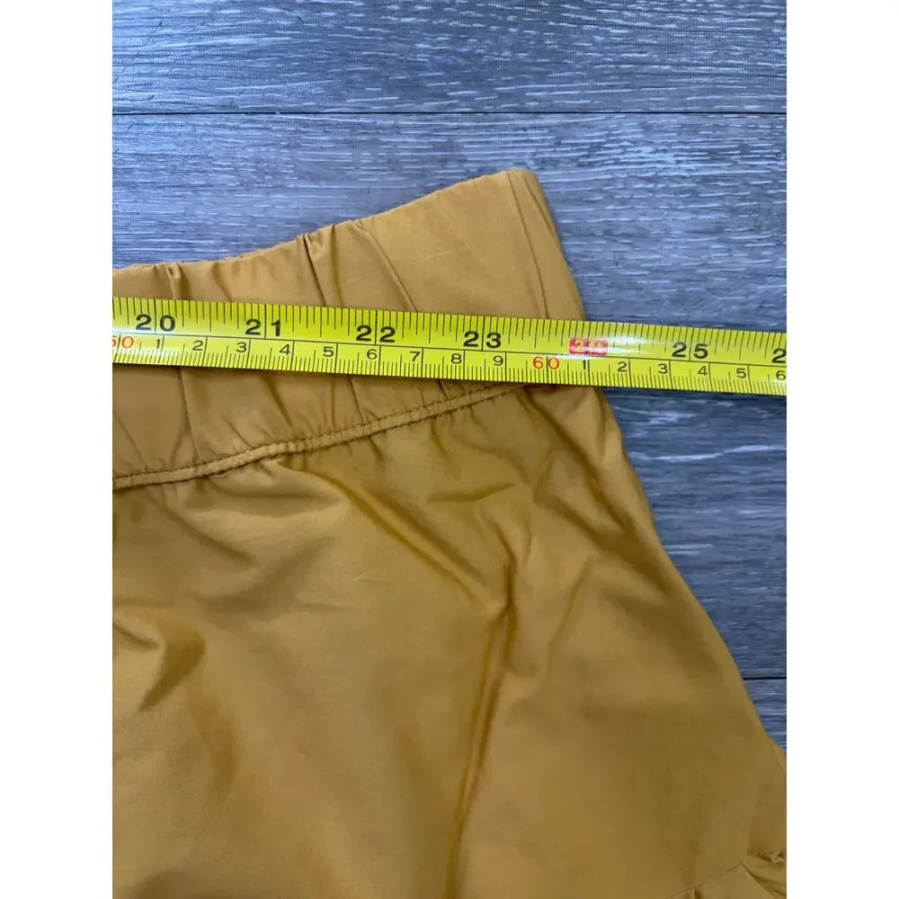 Who What Wear Mustard Tiered Midi Skirt 3X Cottagecore Fall Statement